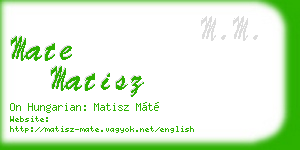 mate matisz business card